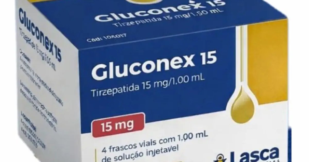 GLUCONEX - 15 MG - TIRZEPATIDE - (04X AMPOLAS 15 MG)