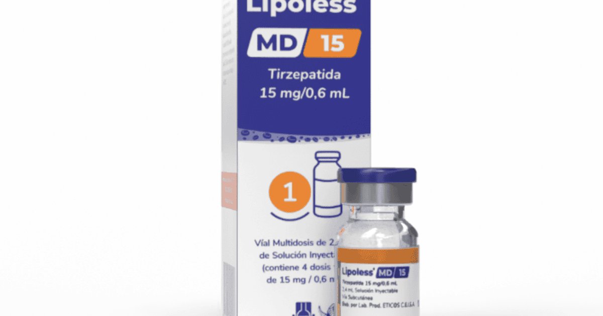 LIPOLESS MD - 15 MG - TIRZEPATIDE - (01X AMPOLA 60 MG)