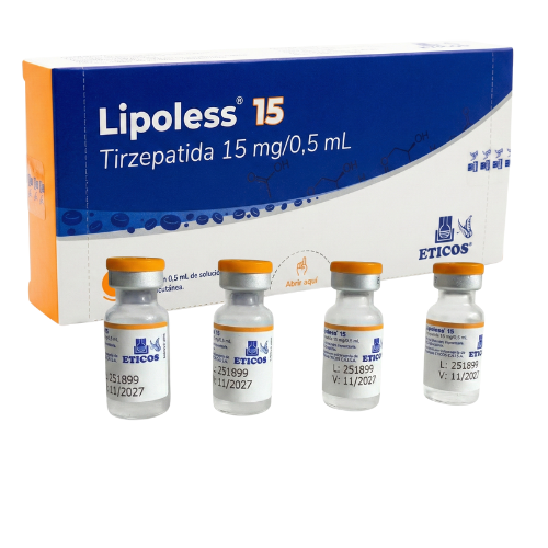 LIPOLESS - 15 MG - TIRZEPATIDE - (04X AMPOLAS 15 MG)