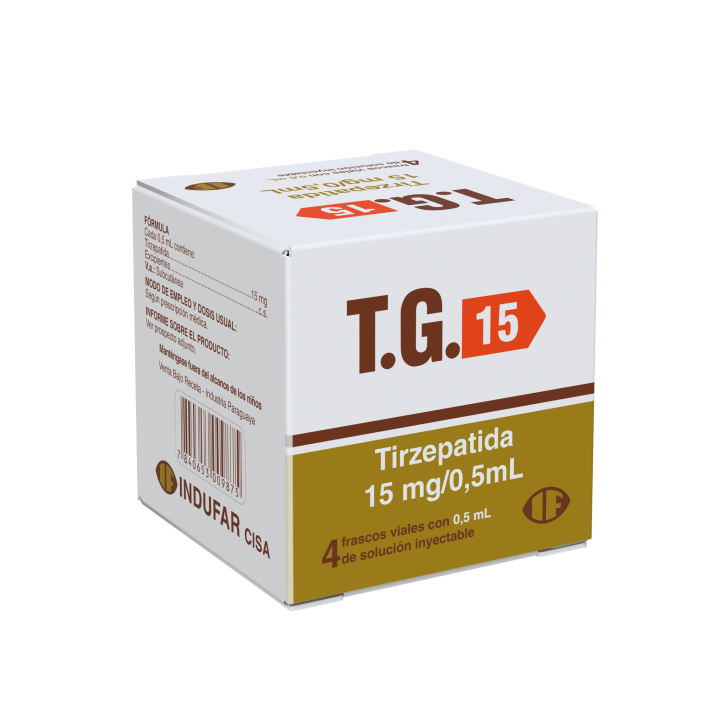 TG - 15 MG - TIRZEPATIDE - (04X AMPOLAS DE 15MG)