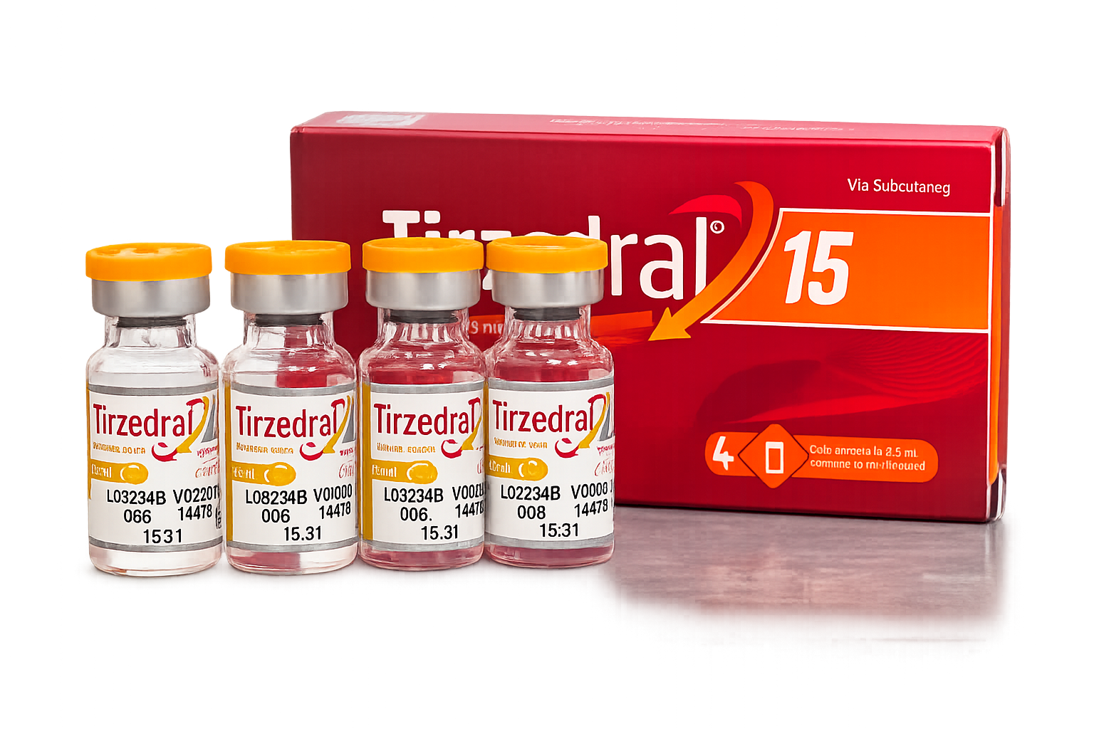 TIRZEDRAL - 15 MG - TIRZEPATIDE - (04X AMPOLAS 15 MG)